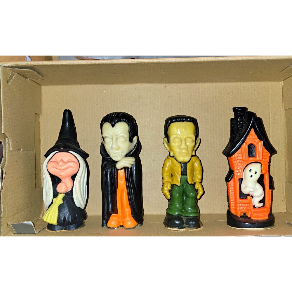 Vintage Halloween Lot 9pc 1988 Wizard Air Freshener Gurley Glow In Dark Candle